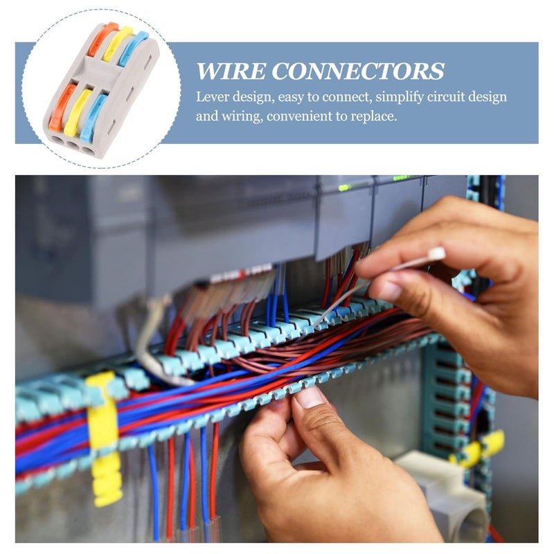 10Pcs Blue Lever Nut Wire Connectors 20 12 AWG Quick Splice Electrical Terminal Blocks - Image 2